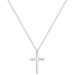 Glimmerst Cross Pendant Necklace, 18K Gold Plated Stainless Steel Cross Necklace Simple Small Tiny Cross Pendant Christian Necklace for Women Girls