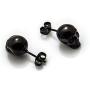 Xusamss Punk Jewelry Stainless Steel Skull Head Stud Earrings
