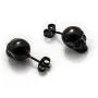 Xusamss Punk Jewelry Stainless Steel Skull Head Stud Earrings
