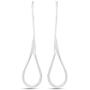 LeCalla Sterling Silver Jewelry Light Weight Drop Shape Dangler Earrings for Women