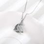 CHENGHONG Celtic Necklace for Women 925 Sterling Silver Moon Pendant Necklace Celtic Jewelry Gift for Women
