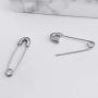 Gold Plated Stainless Steel Stylish Cartilage Earrings Punk Goth Safety Pin Earrings for Women Girl