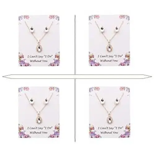 I Cant Say''I Do'' Without You | 1 4 6 8 Sets Bridesmaid Jewelry Sets for Women Necklace and Earring Set for Wedding Gifts I Cant Say''I Do'' Without You | 1 4 6 8 Sets Bridesmaid Jewelry Sets for Women Necklace and Earring Set for Wedding Gifts