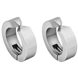 Xusamss Punk Jewelry No Piercing Stainless Steel Circle Huggie Earrings Magnet Clip On Earrings