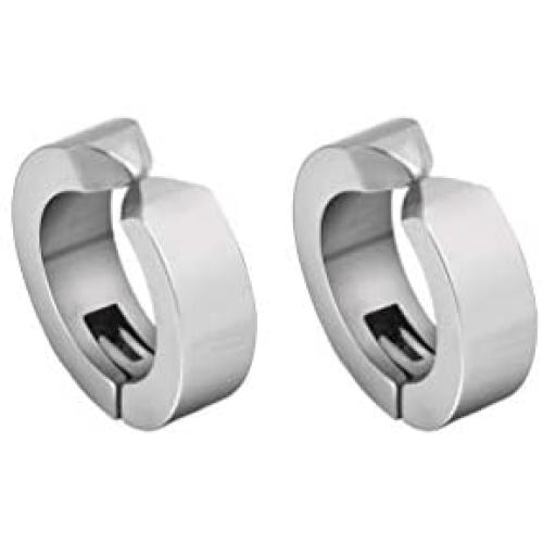 Xusamss Punk Jewelry No Piercing Stainless Steel Circle Huggie Earrings Magnet Clip On Earrings