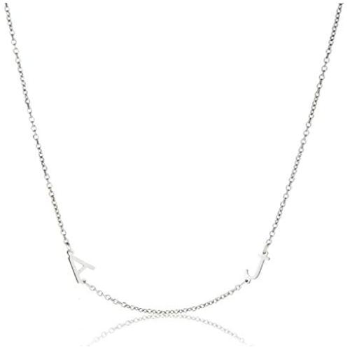 Deidreamers Sterling Silver Personalized Mini Letter Initials Necklace