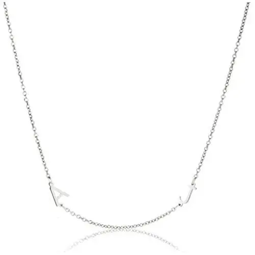Deidreamers Sterling Silver Personalized Mini Letter Initials Necklace