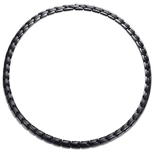 MPRAINBOW Elegant Stainless Steel Magnetic Therapy Necklace Pain Relief for Arthritis and Carpal Tunnel