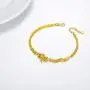 18K Gold Bracelets for Women, Dainty Yellow Gold Diamond Cut Ball Bracelets, Italian Mesh Chain Anniversary Jewelry Gift for Her, Wife, Mom, Girls 18K Gold Bracelets for Women, Dainty Yellow Gold Diamond Cut Ball Bracelets, Italian Mesh Chain Anniversary Jewelry Gift for Her, Wife, Mom, Girls