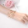 Women’s Chunky Gold Chain Bangles Stackable Bracelet Sets for Women Girls