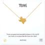 MUSTHAVE Texas 18K Gold Plated Necklace with Message Card, Yellow Gold Color, Anchor Chain, Best Gift Necklace, Size 16 inch + 2 inch Extender, Texas Pendant, Gift Card