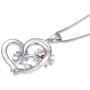 NUOKUN S925 Sterling Silver Heart Sunflower Necklace You are My Sunshine Necklace Rose Flower Pendant I Love You to The Moon and Back Jewelry for Women Girlfriend Wife Mother Her Birthday Gifts