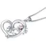 NUOKUN S925 Sterling Silver Heart Sunflower Necklace You are My Sunshine Necklace Rose Flower Pendant I Love You to The Moon and Back Jewelry for Women Girlfriend Wife Mother Her Birthday Gifts