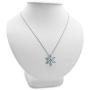 Snowflake Pendant-Necklace made with SWAROVSKI CRYSTALS in Sterling Silver on an 18in. Sterling Silver Chain