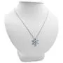 Snowflake Pendant-Necklace made with SWAROVSKI CRYSTALS in Sterling Silver on an 18in. Sterling Silver Chain
