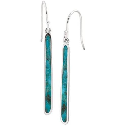 Silpada Turquoise Drop Compressed Turquoise Drop Earrings in Sterling Silver