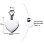 VNOX Free Engraving-Heart Shape Medical Alert ID Pendant Necklace/Keychain for Men Women,20 Inches Chain