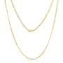 Authentic 3mm Solid Sterling Silver Gold Plated Figaro Link .925 ITProLux Necklace Chain, 16'' - 30'', Silver Chain for Men & Women, Made In Italy