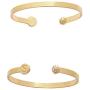 Mud Pie Chelsea Initial Gold Plate Metal Pave Bracelet