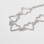 tenghong2021 Silver Layered Choker Necklace Simple Hearts Necklace Lolita Choker Chain Detachable Boho Layered Dainty Layered Cuban Chunky Chain Necklace Chic Style Jewelry for Women Girls