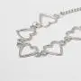 tenghong2021 Silver Layered Choker Necklace Simple Hearts Necklace Lolita Choker Chain Detachable Boho Layered Dainty Layered Cuban Chunky Chain Necklace Chic Style Jewelry for Women Girls