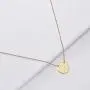 Ldurian Choker Necklace, Single Chain with Circle Disc Pendant, Layering Necklaces For Women, Dainty Simple Jewelry (14K Gold Plated, Hammered)