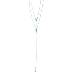 Silpada Double-Y Reversible Lariat Necklace with Compressed Turquoise in Sterling Silver