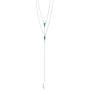 Silpada Double-Y Reversible Lariat Necklace with Compressed Turquoise in Sterling Silver