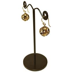 Real Bronze Duo Leaf Filigree Ball Drop Dangle Earrings Fish Hook Bronze Jewelry Gifts