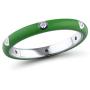 Santuzza 925 Sterling Silver Handmade Enamel Colorful Stackable Ring White Cubic Zirconia Eternity Rings for Women Girls