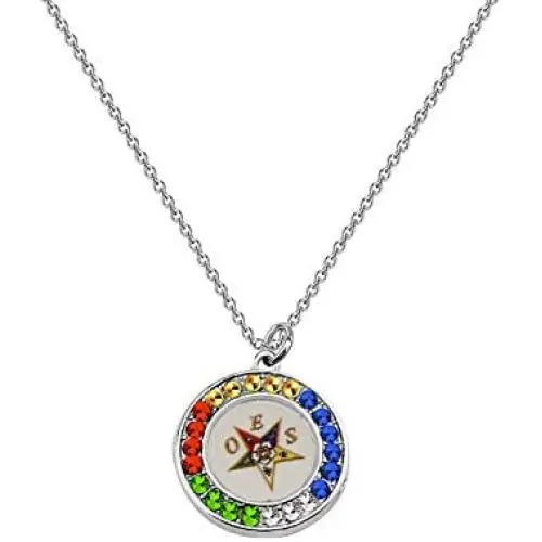 BAUNA Order of The Eastern Star Necklace OES Symbol Jewelry OES Sorority Gift for Women Girls BAUNA Order of The Eastern Star Necklace OES Symbol Jewelry OES Sorority Gift for Women Girls