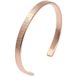 Chased Copper Cuff Bracelet by John S Brana Handmade Jewelry Durable Copper - 100% Solid Copper