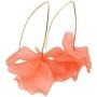 Pink Peach Flower Petal Resin Long Bohemian Drop Dangle Earrings-perfect for gift, women, girls