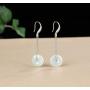 Jade Earrings Protect Safety Charm Jade Clasp Fashion And Elegant Jewelry Dangle Earrings For Women.Sterling Silver Ear Hook.