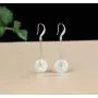 Jade Earrings Protect Safety Charm Jade Clasp Fashion And Elegant Jewelry Dangle Earrings For Women.Sterling Silver Ear Hook.