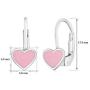 UNICORNJ Childrens 14k Gold Heart Colorful Leverback Earrings