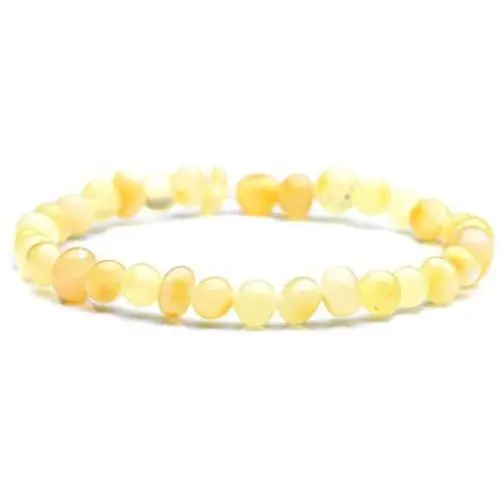 Genuine Amber Unisex Bracelet - Polished Baltic Sea Amber Jewelry - Baroque Shape Amber Beads Hand-Assembled in Europe Genuine Amber Unisex Bracelet - Polished Baltic Sea Amber Jewelry - Baroque Shape Amber Beads Hand-Assembled in Europe