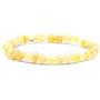 Genuine Amber Unisex Bracelet - Polished Baltic Sea Amber Jewelry - Baroque Shape Amber Beads Hand-Assembled in Europe