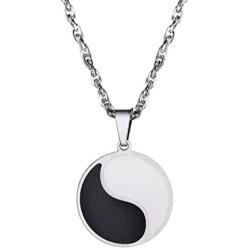 PROSTEEL Stainless Steel Yin and Yang Necklaces for Men Women Teens,Taoism Symbol,Balance Necklace, Couples Necklaces, Best Friend Necklaces for 2