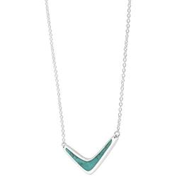 Silpada Reversible Boomerang Compressed Turquoise Necklace in Sterling Silver