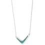 Silpada Reversible Boomerang Compressed Turquoise Necklace in Sterling Silver