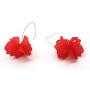 WPY Colorful Flower Floral Hoop Dangling Earrings