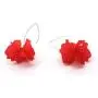 WPY Colorful Flower Floral Hoop Dangling Earrings