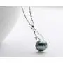 Black Pearl Necklace Tahitian Cultured Pearl Pendant Twist Design 9.5-10mm Sterling Silver Pearl Jewelry Gifts for Women Wife Mom Daughter Christmas Black Pearl Necklace Tahitian Cultured Pearl Pendant Twist Design 9.5-10mm Sterling Silver Pearl Jewelry Gifts for Women Wife Mom Daughter Christmas