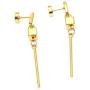 Heavstjer Fashion Piercing Tragus Cartilage Screw Stud Earrings Bar Long Dangle Drop Earrings