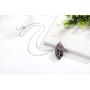 XIANNVXI Healing Crystal Stone Heart Pendant Necklace Tree of Life Wire Wrapped Necklaces Reiki Natural Gemstone Quartz Jewelry for Women