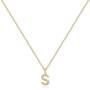 Scaleer 18K Gold Plated Cubic Zirconia Initial Necklace Tiny Letter Necklace Personalized Monogram Name Necklace for Women Girls