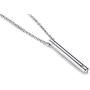 VNOX Keepsake Ash Cremation Jewelry Minimalist Bar Urn Necklace Pendant for Memorial Ashes Hoder with Cubic Zirconia