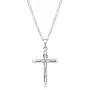 XP Jewelry Mens Sterling Silver Crucifix Pendant Figaro Chain Necklace Italian Made - Choose Width and Length XP Jewelry Mens Sterling Silver Crucifix Pendant Figaro Chain Necklace Italian Made - Choose Width and Length