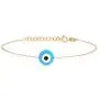 GELIN 14k Solid Gold Opal Evil Eye Bangle Bracelet | Evil Eye Jewelry for Women